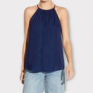 Philosophy Halter neckline Sleeveless Navy Blue Top Size Medium
